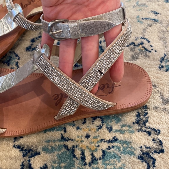 Free People Silver Grecian sandals with leather and rhinestones - Picture 5 of 7